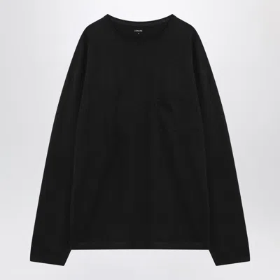 Lemaire Black Cotton-linen Jumper