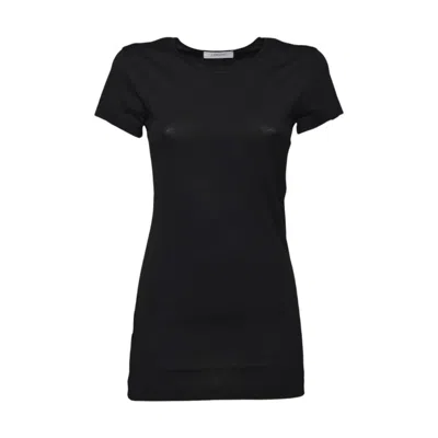 LEMAIRE BLACK COTTON LONG T-SHIRT