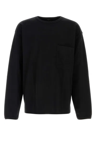 Lemaire Black Cotton Oversize T-shirt