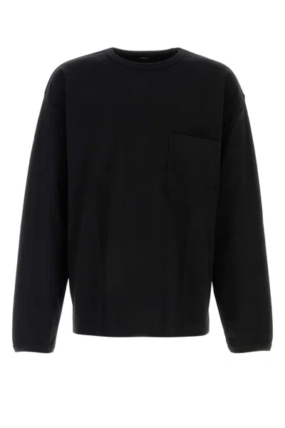Lemaire Black Cotton Oversize T-shirt