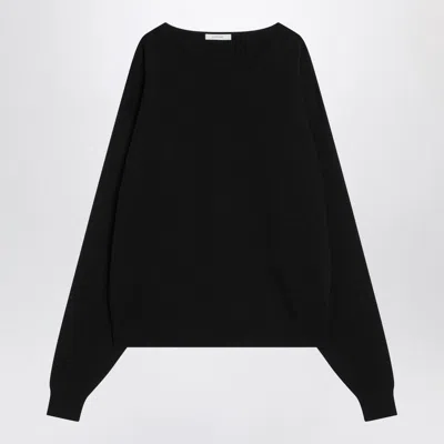 LEMAIRE LEMAIRE  BLACK COTTON SWEATER