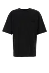 Lemaire T-shirt Aus Baumwolle Und Seide In Black
