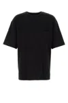 Lemaire T-shirt Aus Baumwolle Und Seide In Black