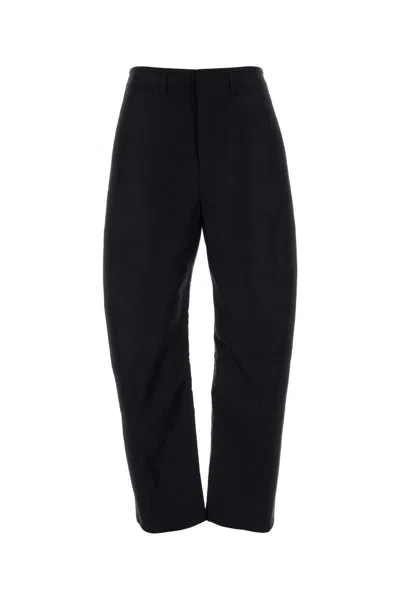 Lemaire Black Cotton Wide-leg Pant