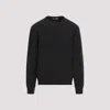 Lemaire Black Crew Neck Pullover In Black