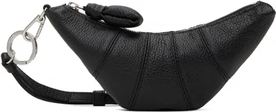 Lemaire Black Cross-body Croissant Coin Pouch
