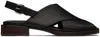 Lemaire Black Cross Flat Sandals
