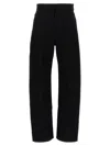 Lemaire Trousers With Twisted Belt And Wide Leg In Black