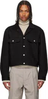 Lemaire Button-fastening Flap-pocket Jacket In Black
