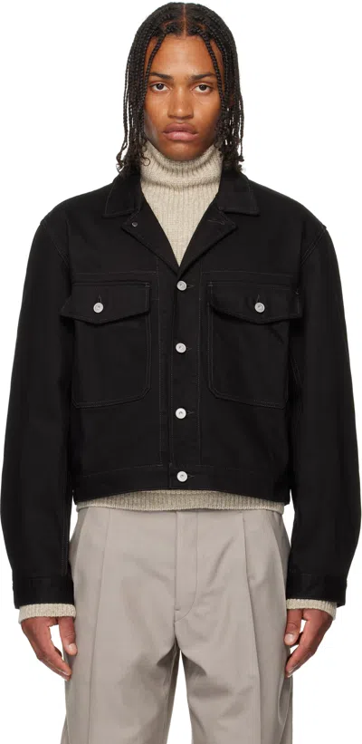 LEMAIRE BLACK DENIM TRUCKER JACKET