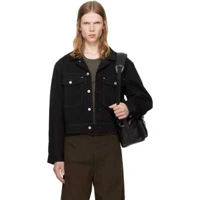Lemaire Black Denim Trucker Jacket