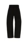 Lemaire Black Denim Wide-leg Jeans In Black