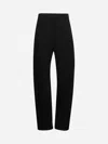 Lemaire Trousers With Twisted Belt And Wide Leg In Black