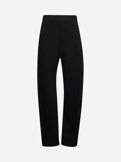 LEMAIRE BLACK DRILL TWISTED JEANS
