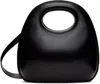 Lemaire Egg Leather Shoulder Bag In Bk999 Black