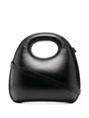 Lemaire Egg Leather Shoulder Bag In Black