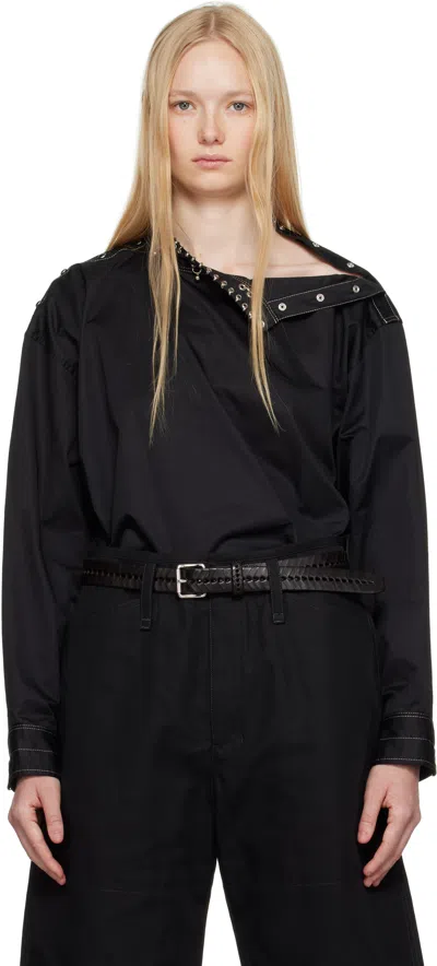 LEMAIRE BLACK EMBELLISHED METAL TOP