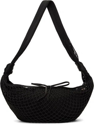 Lemaire Black Filt Edition Croissant Bag In Bk999 Black