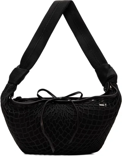 Lemaire Black Filt Edition Fortune Croissant Bag In Bk999 Black