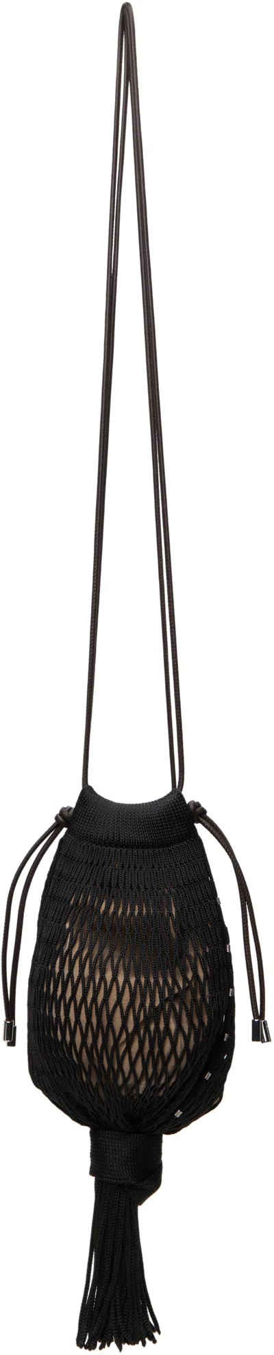 Lemaire Black Filt Edition Octopus Pouch In Bk999 Black