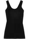 Lemaire Ribbed Tank Top In Black