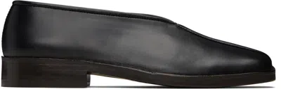 Lemaire 20mm Square-toe Piped Leather Loafers In Brown