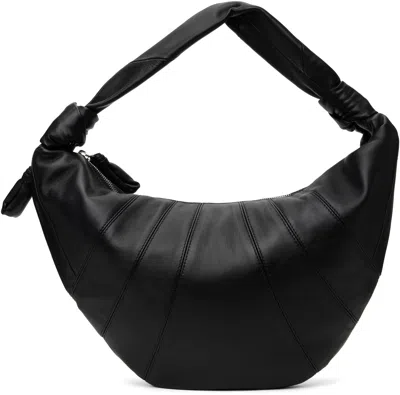 Lemaire Black Fortune Croissant Bag In Bk999 Black