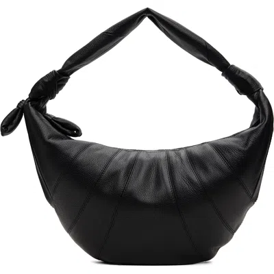 Lemaire Black Fortune Croissant Bag In Bk999 Black