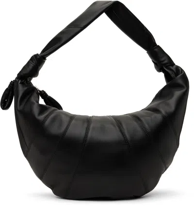 Lemaire Fortune Croissant Leather Shoulder Bag In Bk999 Black