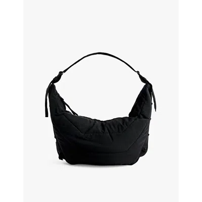 Lemaire Black Game Large Woven Shoulder Bag