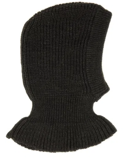 Lemaire Balaclava In Alpaca And Yak Wool Blend In Black
