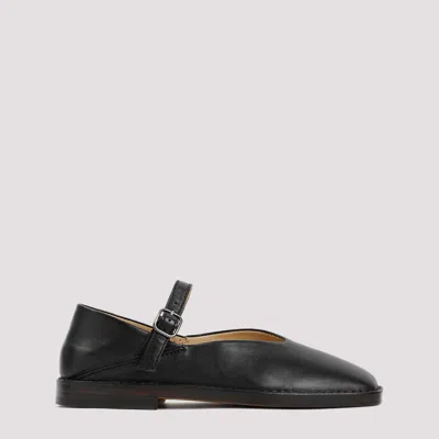 Lemaire Black Leather Ballet Flats