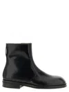 Lemaire Men Leather Ankle Boots In Black