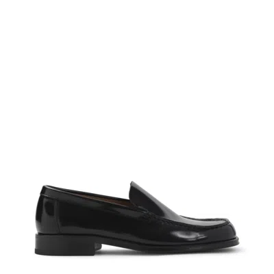 LEMAIRE BLACK LEATHER LOAFERS