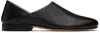 Lemaire Folding-heel Leather Slippers In Bk999 Black