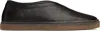 Lemaire Black Linoleum Piped Loafers In Bk999 Black