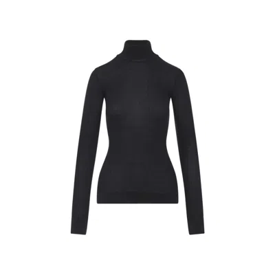 LEMAIRE BLACK LONG SLEEVE TOP