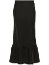 Lemaire Lyocell Maxi Skirt In Green