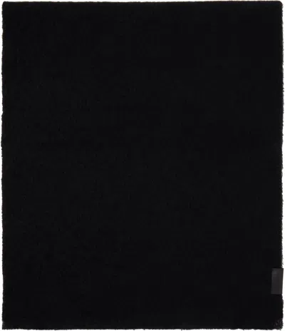 Lemaire Black Maxi Fluffy Scarf In Bk999 Black