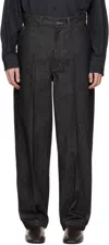 Lemaire Black Maxi Workwear Jeans In Black