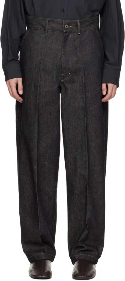 Lemaire Black Maxi Workwear Jeans