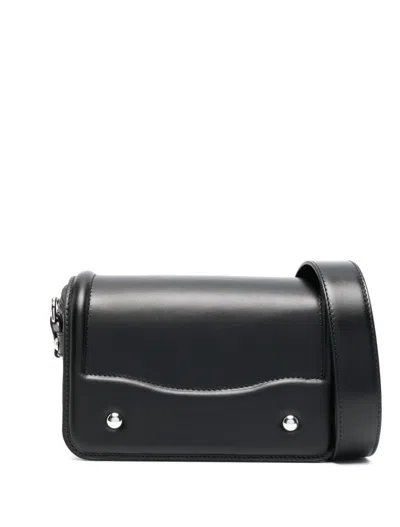 LEMAIRE BLACK RANSEL MINI LEATHER SATCHEL BAG