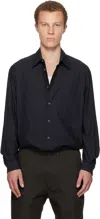 Lemaire Black Regular Shirt In Black