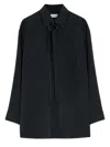 Lemaire Black Relaxed Solid Shirt In Multi