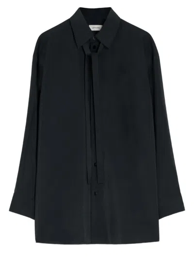LEMAIRE WOMEN BLACK RELAXED SOLID SHIRT, S LUXURY SHIRTS FOR WOMEN DARVEYS