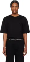 Lemaire Black Relaxed-fit T-shirt In Bk999 Black