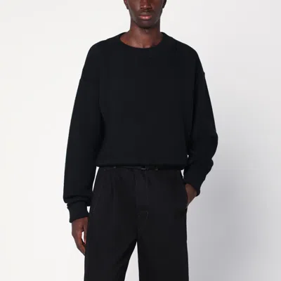 Lemaire Black Ribbed Wool Sweater