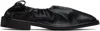 Lemaire Black Rubber Sole Loafers In Bk999 Black