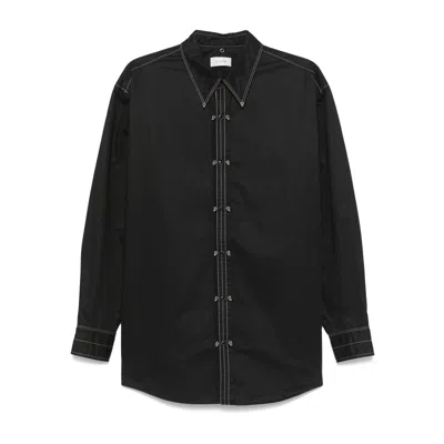 Lemaire Relaxed Fit Cotton Shirt In Black