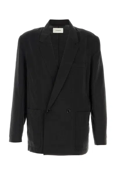 Lemaire Black Silk Blend Blazer